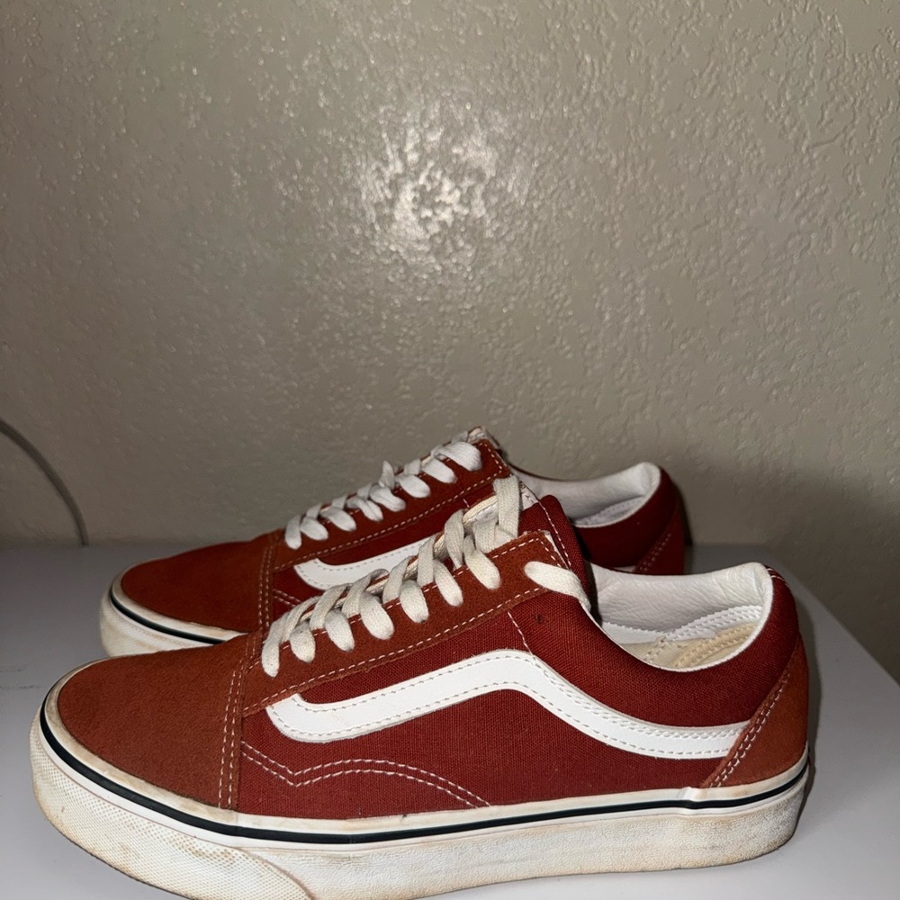 Vans Classic Red and White Low-Tops